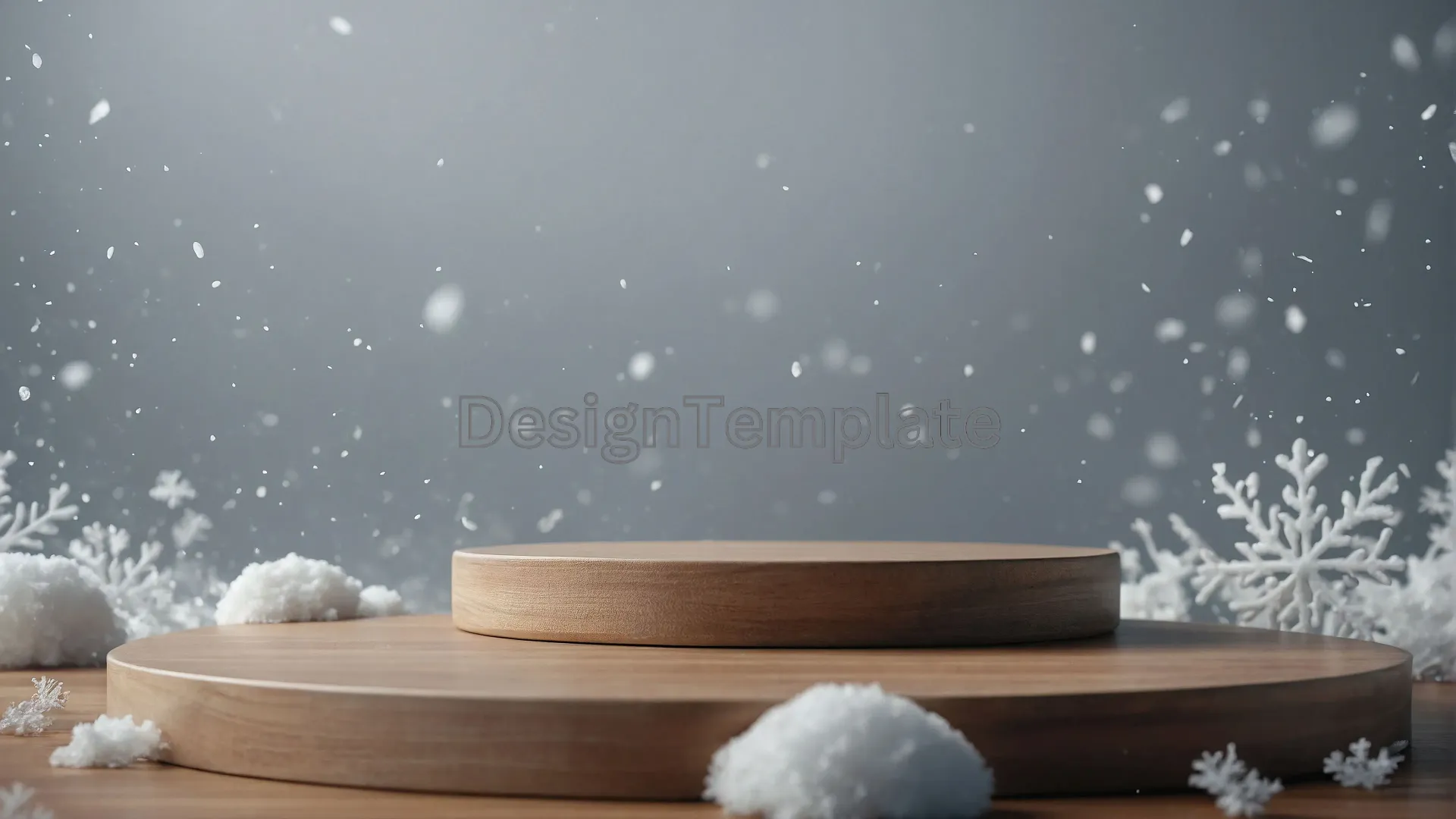Winter Silence Image Snow-Covered Stones Background image